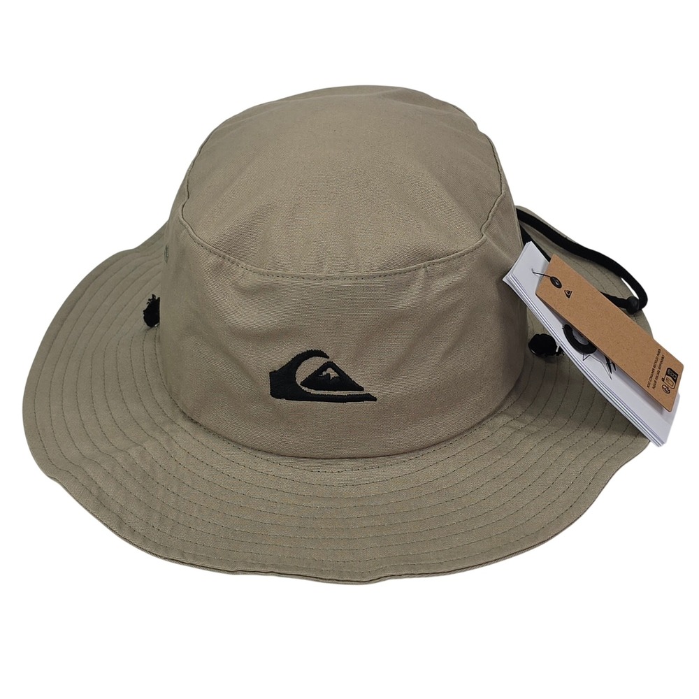 Quiksilver Bushmaster Safari Bucket Hat Mens XXL Khaki Tan UPF 50+ Sun Wide Brim